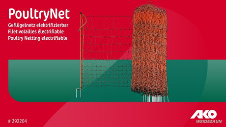 Ako producten kippennet 112cm 50m dubbele pen oranje