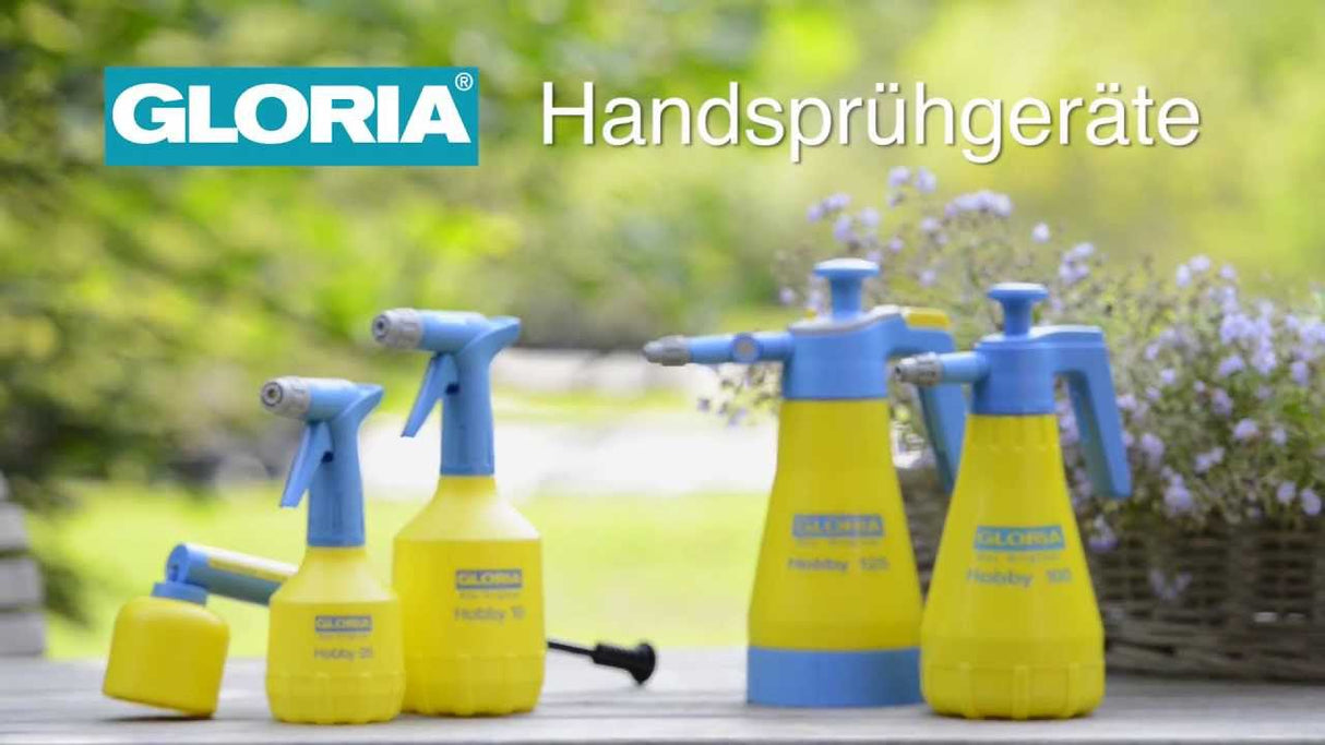 Gloria hobby 100 tryksprøjte - plantesprøjte - trinløst justerbart sprøjtehoved - 1 liter
