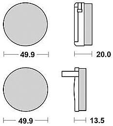 TRW bremseklodser MCB 32 bremseklodser MCB 32 organisk standard