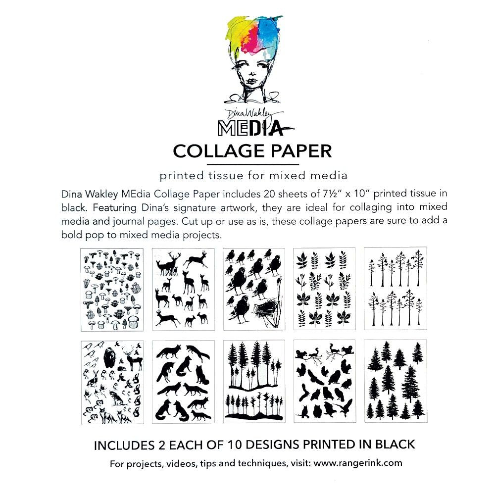 Ranger ink ranger • dina wakley media collage paper the forest