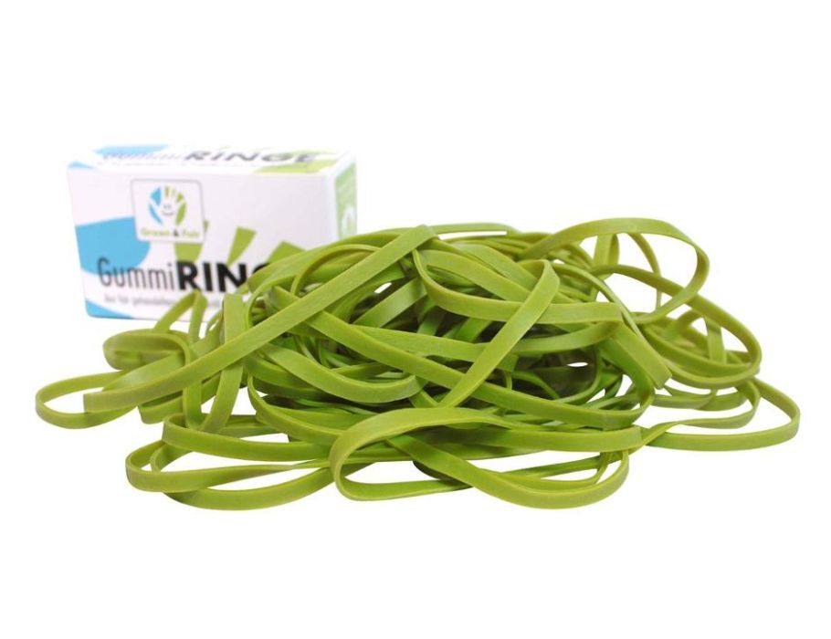 Grønne fair elastikbånd - naturgummi - + - 32 stk.