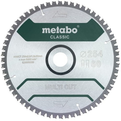 Metabo accessoires cirkelzaagblad | multi cut classic | 254x30mm | z60 fz tz 5°neg - 628285000