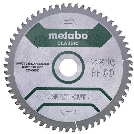 Metabo accessoires cirkelzaagblad | multi cut classic | 305x30mm | z80 fz tz 5° neg - 628286000