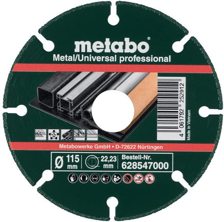 Metabo tilbehør diamantskæreskive mu-p prof. 115x22,23 mm - 628547000