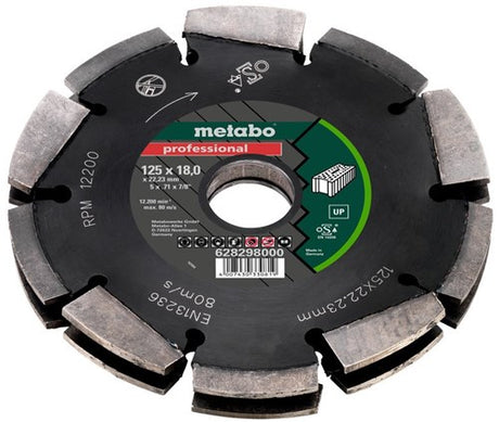 Metabo tilbehør diamantfræserskive-2, 125x18x22,23 mm, professionel, op, universal - 628298000