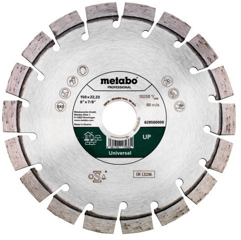 Metabo tilbehør diamantslibeskive | ø 150x22,23mm | op | universal professional - 628560000