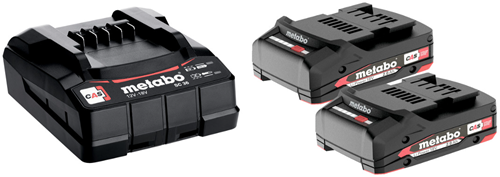 Metabo basissæt 2 x 18v 2,0 ah li-power + oplader sc 36 - 685161000