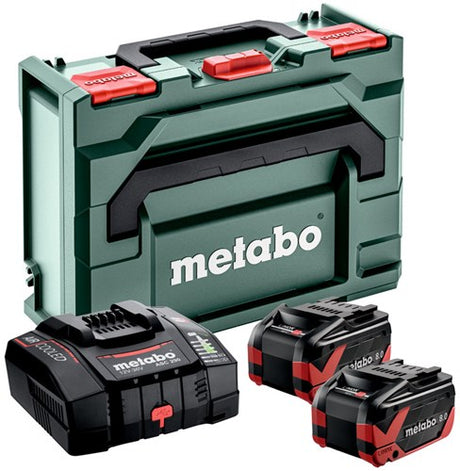 Metabo grundsæt 2 x lihdx 18v 8.0 ah | med asc 290 superhurtig oplader - 685305000