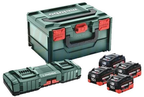 Metabo 685143000 | lihd basissæt 18v i x 215 (4x 10,0ah batteri + asc 145 duo oplader) - 685143000