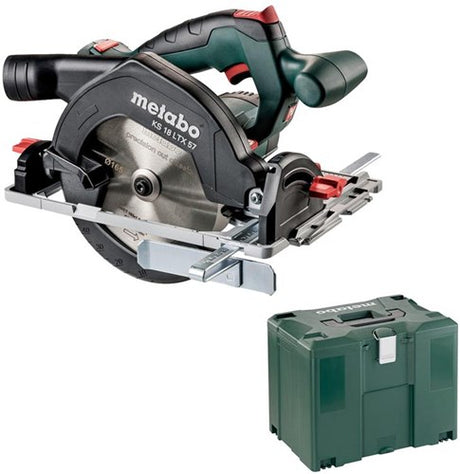 Metabo ks 18 ltx 57 akku rundsav i metaloc-kasse - uden batterier og oplader - 601857840