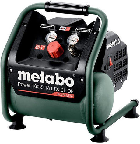Metabo power 160-5 18 ltx bl eller 18v ​​li-ion batterikompressorhus | 8 takter | 120l min | børsteløs - 601521850