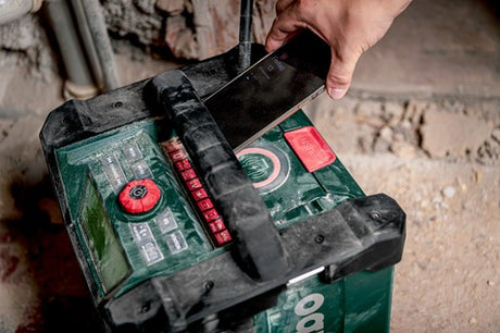 Metabo site radio rc 12-18 32w bt dab+ batteridrevet site radi r12-18 32w bt dab+