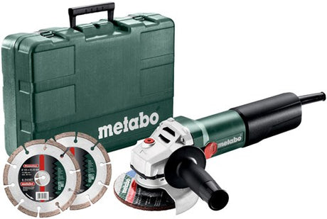 Metabo weq 1400-125 | 1400w | vinkelsliber | med 2 diamantskæreskiver - 600347510