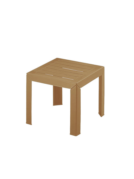 Grosfillex miami side havebord plast pp 40x40cm kamel