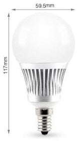 Mi-light miboxer rgb-cct led e14 kogel 5w rf 2.4g - led0215