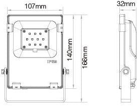 Mi-light miboxer rgb-cct led schijnwerper ip65 10w - led0247
