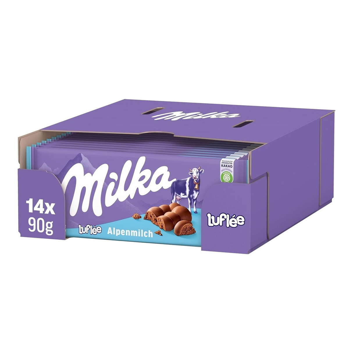 Milka boblende mælkechokolade (14x 90gr)