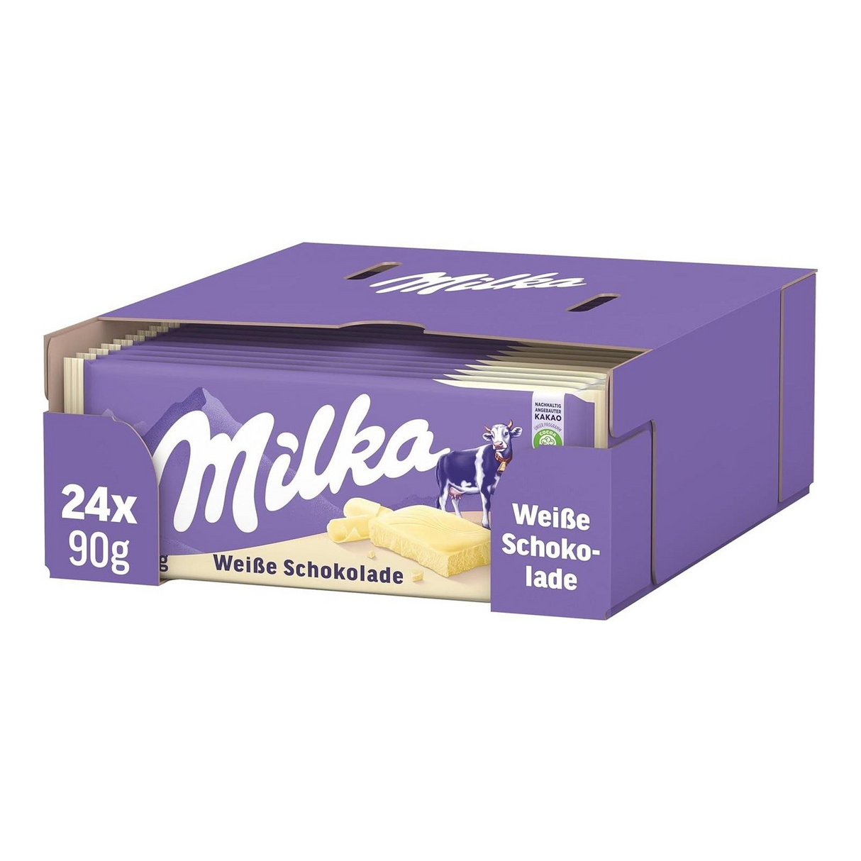 Milka chokoladebar hvid flow-pakke (24x 90gr)