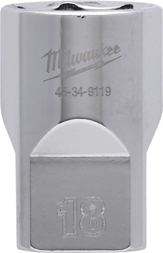 Milwaukee accessoires 1 2 dop metrisch - 18 mm - 4932480016