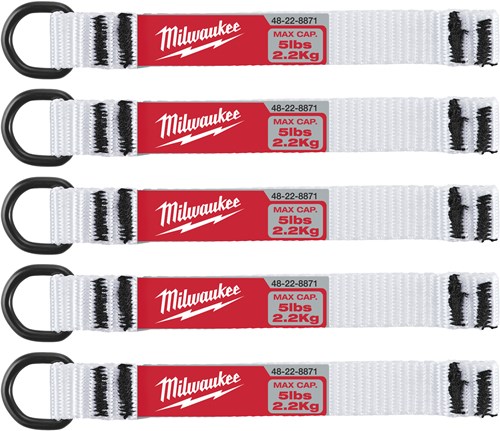 Milwaukee accessoires 2.25kg d-ring web attachment | 5 stuks - 4932471431
