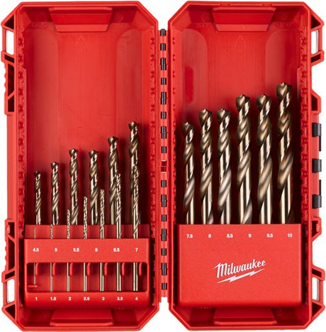 Milwaukee tilbehør rød kobolt pakkeklar æske metalboresæt hss-g - 4932499764