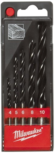 Milwaukee 4932352465 5-delt træboresæt - 4 5 6 8 10 mm