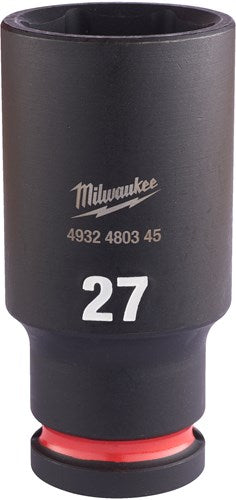 Milwaukee accessoires shockwave krachtdop 1 2 lang 27 mm | 1 stuk - 4932480345