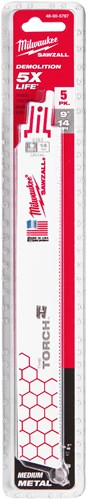 Ty Milwaukee Heavy Du Torch™ frem- og tilbagegående savklinge | lommelygte 230 mm x 14 tpi | 5 stk - 48475787
