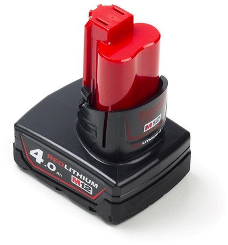 Milwaukee m12 b4 batteri (12 v 4.0ah redlithium-ion) - 4932430065
