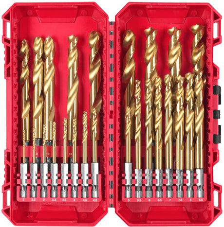 Milwaukee accessoires milwaukee metaalborenset | shockwave red hex |packout ready box | hss-g - 4932500420