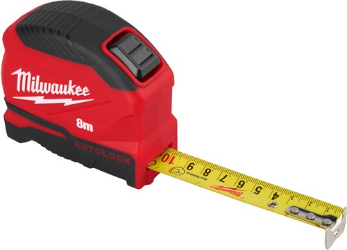 Milwaukee målebånd autolås | 8m x 25mm - 4932498774