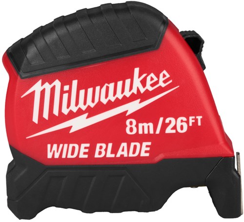 Milwaukee målebånd | bred klinge | 26 fod 8m x 35 mm - 4932499206