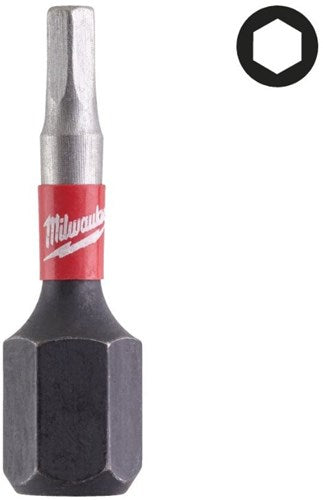 Milwaukee accessoires milwaukee schroefbit | shockwave | hex4 | 25 mm | 3 stuks - 4932500380