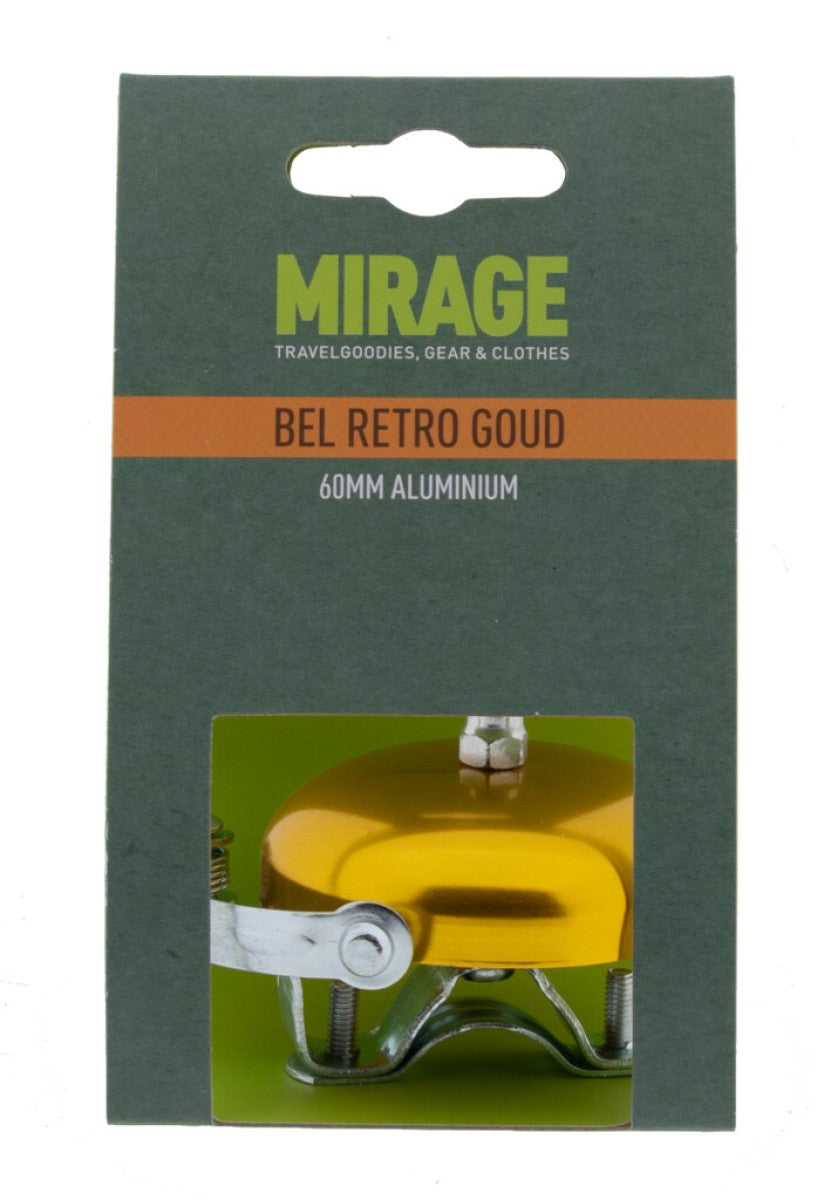 Mirage klokke retro aluminium 60mm, guld