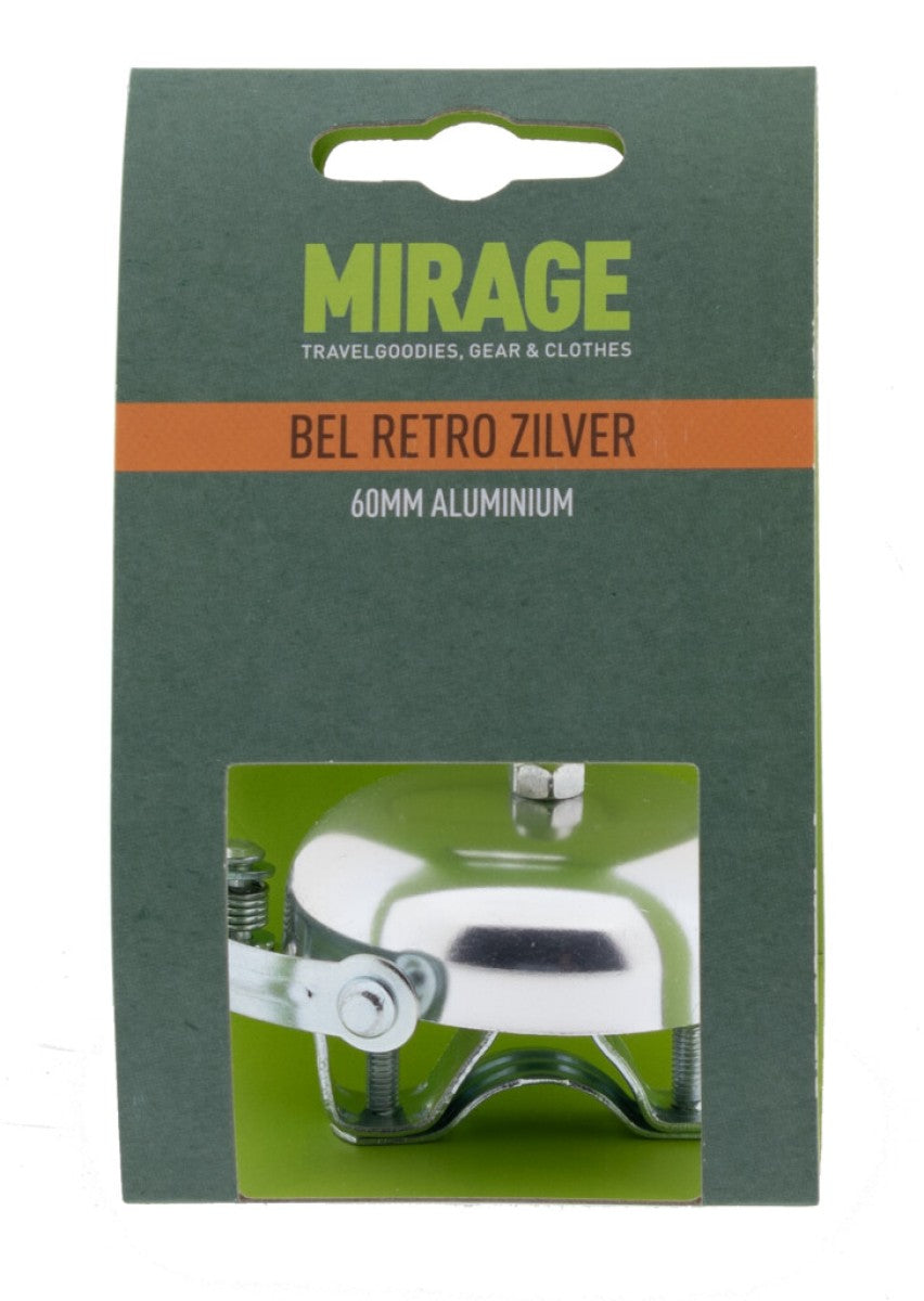 Mirage klokke retro aluminium 60mm, sølv