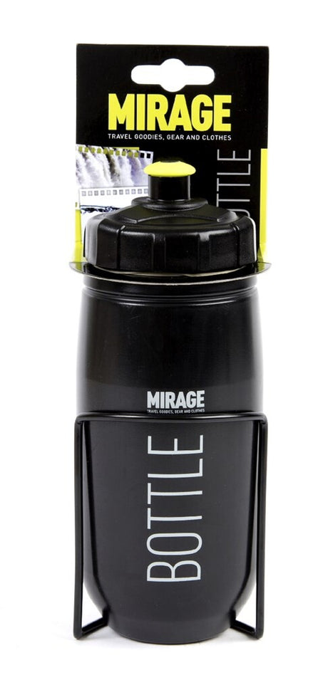 Mirage Bidon med indehaver 600 ml sort