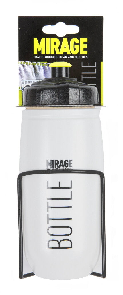 Mirage Bidon 600 ml Star-White med Alu Holder