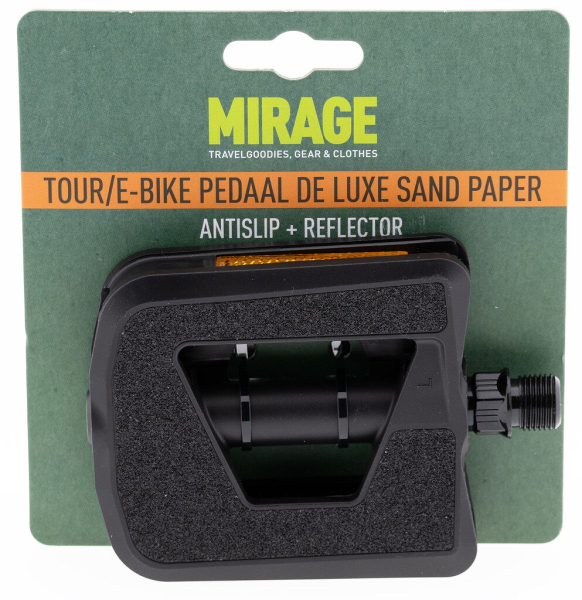 Mirage pedals tour ebike deluxe plastik sandpapir sort