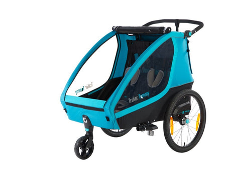 Mirage Tommy Children's Bike Cart - Aluminiumsramme, Wielvering, 3 -Point Gordel, Blue, 2021