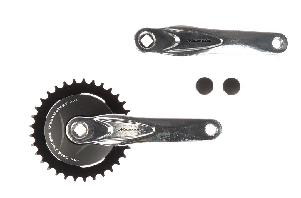 Buzaglo Miranda Alfa 1 kranksæt 33t 3 32" + skive 9,2cm sort, krank sølv