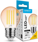 Modee led kugle e27 4-28w 1800k filament rav dæmpbar - led7430