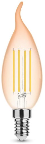 Modee led spids stearinlys e14 4-28w 1800k filament rav dæmpbar 2-pak - led7408