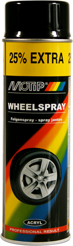 Motip spraydåse 400ml hjulspray mat sort