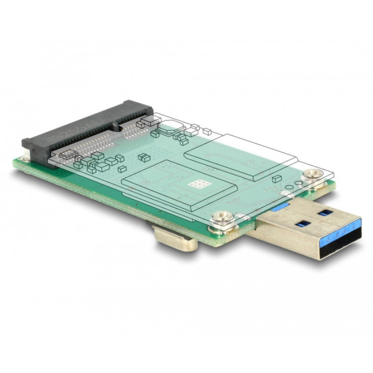 Konverter usb 3.0 a stik > msata delock