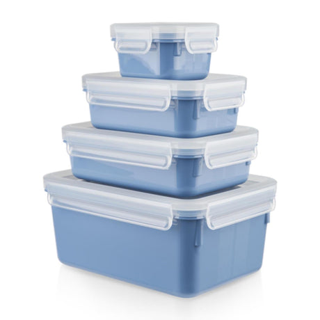 Tefal masterseal farve opbevaringsboks sæt 4-delt blå (0,2l, 0,55l, 0,8l, 2,2l)