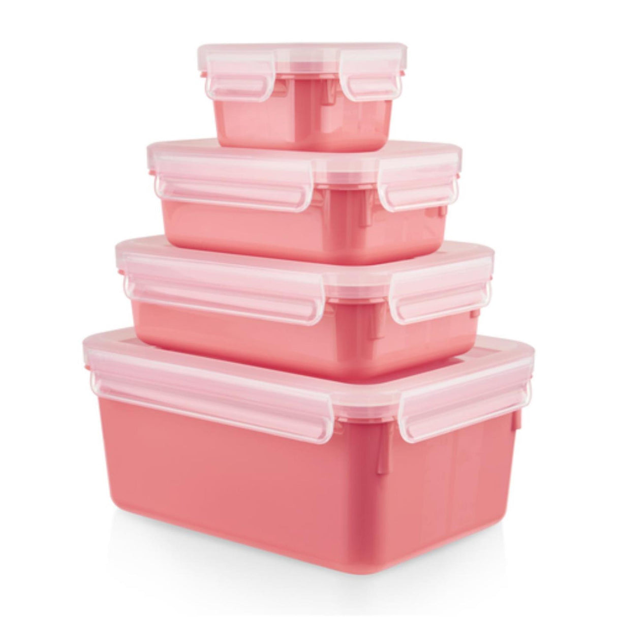 Tefal masterseal farve opbevaringsboks sæt 4-delt pink (0,2l, 0,55l, 0,8l, 2,2l)