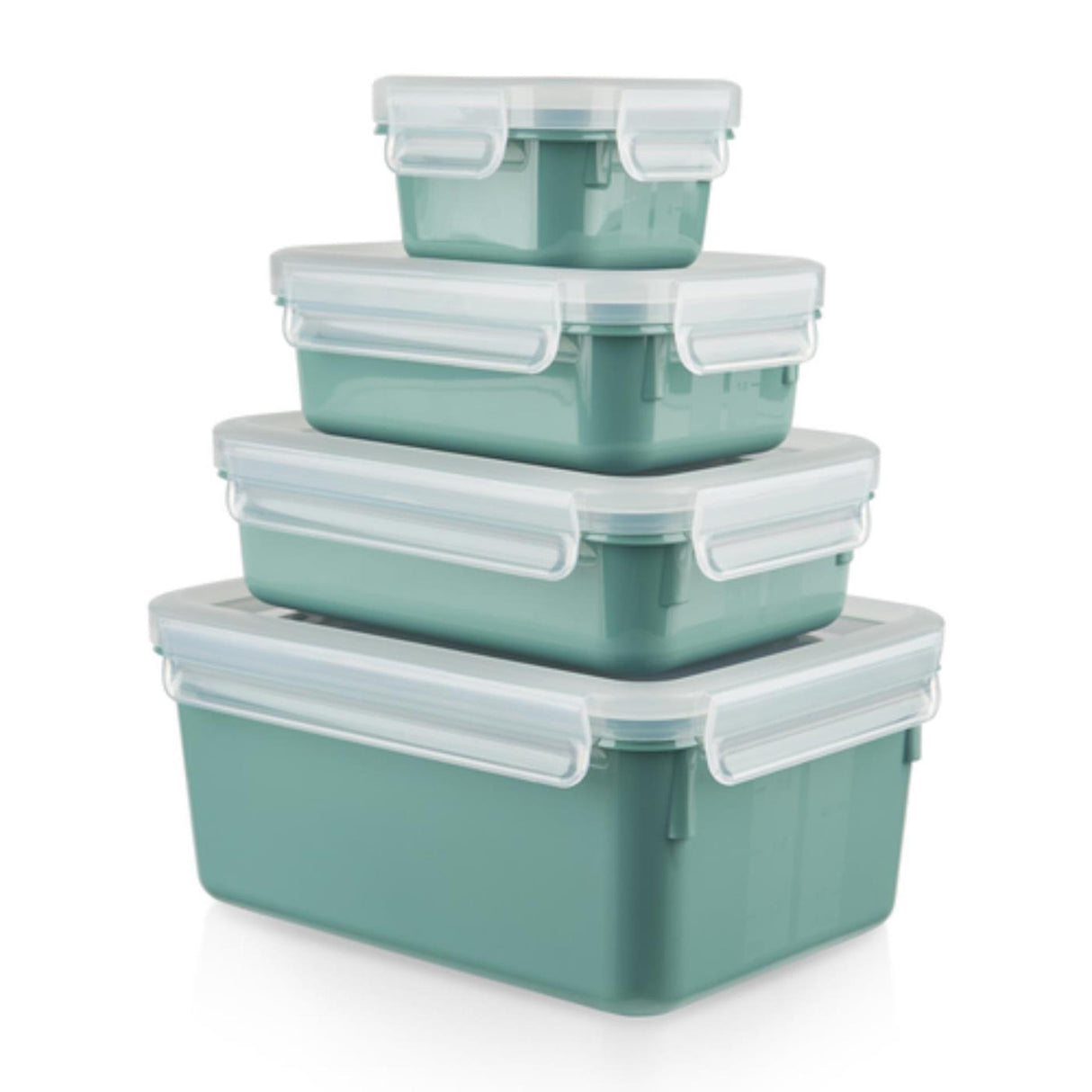 Tefal masterseal farve opbevaringsboks sæt 4-delt grøn (0,2l, 0,55l, 0,8l, 2,2l)