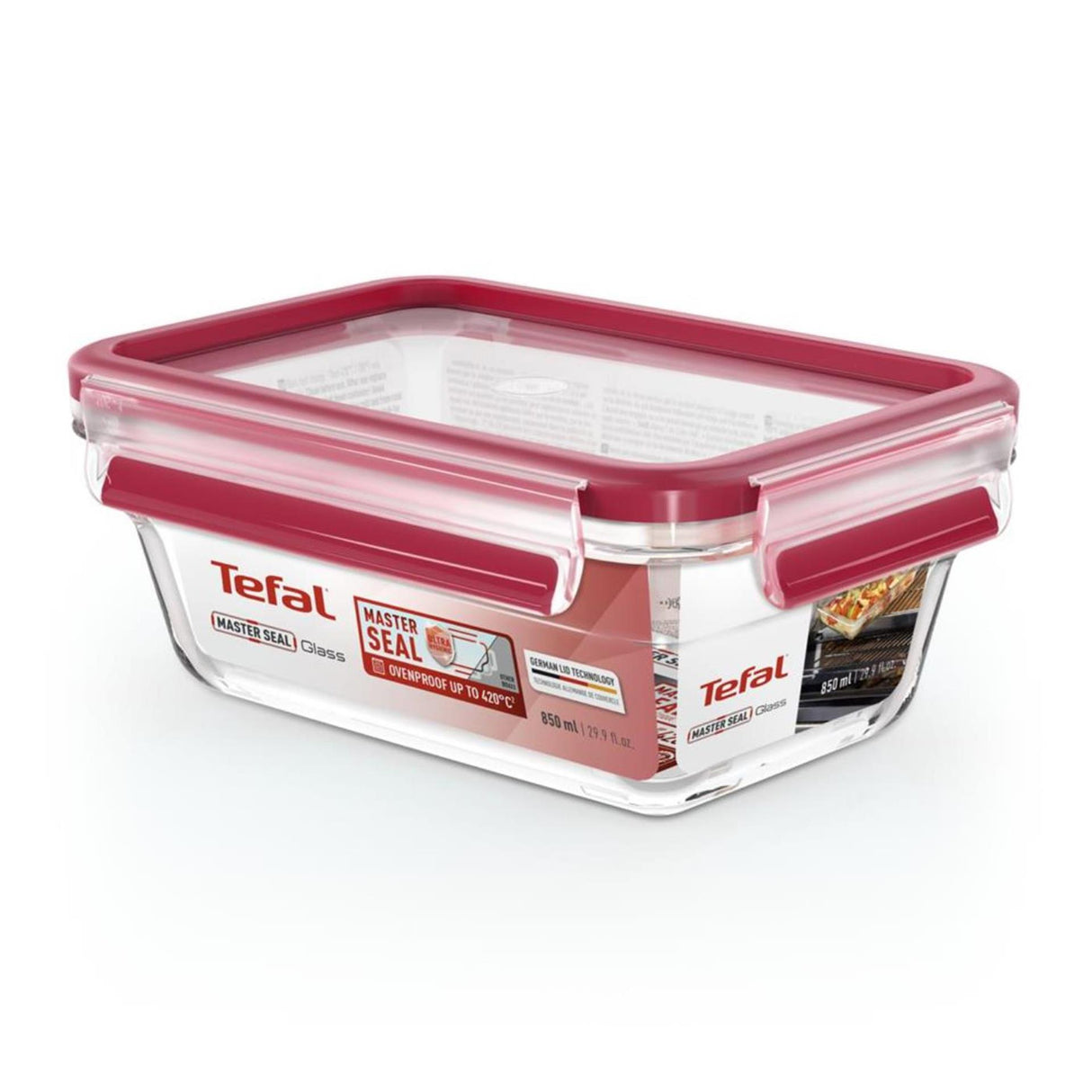 Tefal master tætningsglas 850 ml rektangulært