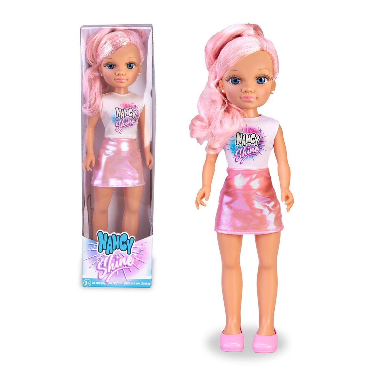 Pinypon nancy shine dukke 45cm pink nancy shine dukke 45cm pink