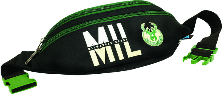 NBA Milwaukee Bucks Hip Bag Junior Black Green one-størrelse